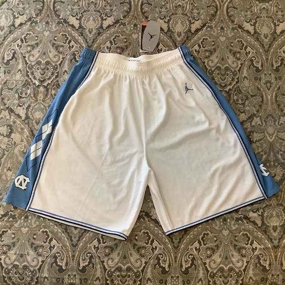 NWT Vintage Jordan Nike Elite UNC Tarheels Home Basketball Shorts - Main Image